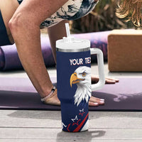 Custom USA Rugby Tumbler With Handle Go Eagles Sporty Style - Wonder Print Shop