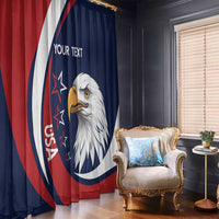 Custom USA Rugby Window Curtain Go Eagles Sporty Style - Wonder Print Shop