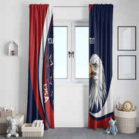 Custom USA Rugby Window Curtain Go Eagles Sporty Style - Wonder Print Shop