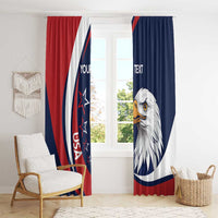 Custom USA Rugby Window Curtain Go Eagles Sporty Style - Wonder Print Shop