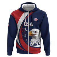 Custom USA Rugby Zip Hoodie Go Eagles Sporty Style - Wonder Print Shop