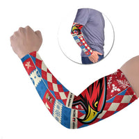 Personalized Antigua & Barbuda Cricket Christmas Arm Sleeves Merry Xmas Falcons - Wonder Print Shop