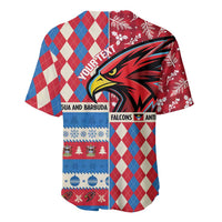 Personalized Antigua & Barbuda Cricket Christmas Baseball Jersey Merry Xmas Falcons - Wonder Print Shop