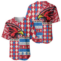 Personalized Antigua & Barbuda Cricket Christmas Baseball Jersey Merry Xmas Falcons - Wonder Print Shop