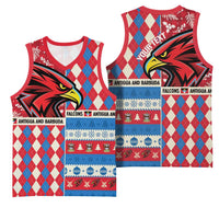 Personalized Antigua & Barbuda Cricket Christmas Basketball Jersey Merry Xmas Falcons - Wonder Print Shop