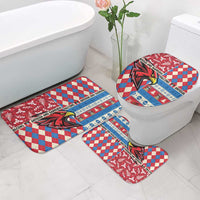 Antigua & Barbuda Cricket Christmas Bathroom Set Merry Xmas Falcons - Wonder Print Shop