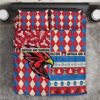 Antigua & Barbuda Cricket Christmas Bedding Set Merry Xmas Falcons - Wonder Print Shop