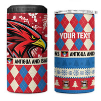 Personalized Antigua & Barbuda Cricket Christmas 4 in 1 Can Cooler Tumbler Merry Xmas Falcons - Wonder Print Shop