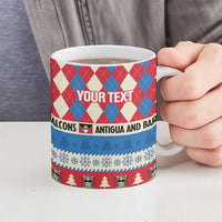 Personalized Antigua & Barbuda Cricket Christmas Ceramic Mug Merry Xmas Falcons - Wonder Print Shop