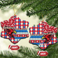 Personalized Antigua and Barbuda Cricket Christmas Ceramic Ornament Merry Xmas Falcons - Wonder Print Shop