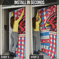 Personalized Antigua & Barbuda Cricket Christmas Door Cover Merry Xmas Falcons - Wonder Print Shop