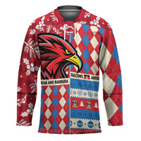 Personalized Antigua & Barbuda Cricket Christmas Hockey Jersey Merry Xmas Falcons - Wonder Print Shop