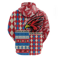 Personalized Antigua & Barbuda Cricket Christmas Hoodie Merry Xmas Falcons - Wonder Print Shop