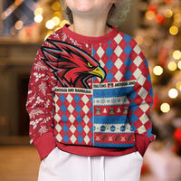 Personalized Antigua and Barbuda Cricket Christmas Kid Ugly Christmas Sweater Merry Xmas Falcons - Wonder Print Shop