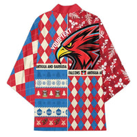 Personalized Antigua & Barbuda Cricket Christmas Kimono Merry Xmas Falcons - Wonder Print Shop