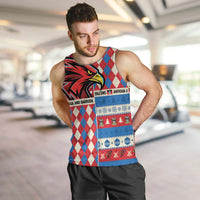 Personalized Antigua & Barbuda Cricket Christmas Men Tank Top Merry Xmas Falcons - Wonder Print Shop