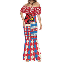 Personalized Antigua & Barbuda Cricket Christmas Mermaid Dress Merry Xmas Falcons - Wonder Print Shop