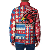 Personalized Antigua & Barbuda Cricket Christmas Padded Jacket Merry Xmas Falcons - Wonder Print Shop