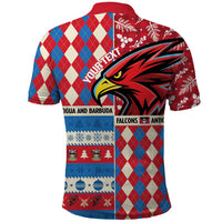 Personalized Antigua & Barbuda Cricket Christmas Polo Shirt Merry Xmas Falcons - Wonder Print Shop