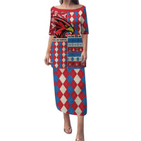 Personalized Antigua & Barbuda Cricket Christmas Puletasi Merry Xmas Falcons - Wonder Print Shop