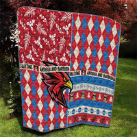 Antigua & Barbuda Cricket Christmas Quilt Merry Xmas Falcons - Wonder Print Shop
