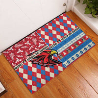Antigua & Barbuda Cricket Christmas Rubber Doormat Merry Xmas Falcons - Wonder Print Shop