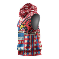 Personalized Antigua & Barbuda Cricket Christmas Sleeveless Hoodie Merry Xmas Falcons - Wonder Print Shop