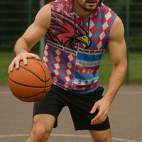 Personalized Antigua & Barbuda Cricket Christmas Sleeveless Hoodie Merry Xmas Falcons - Wonder Print Shop