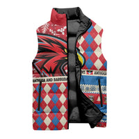Personalized Antigua & Barbuda Cricket Christmas Sleeveless Puffer Jacket Merry Xmas Falcons - Wonder Print Shop