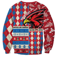 Personalized Antigua & Barbuda Cricket Christmas Sweatshirt Merry Xmas Falcons - Wonder Print Shop