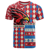 Personalized Antigua & Barbuda Cricket Christmas T Shirt Merry Xmas Falcons - Wonder Print Shop
