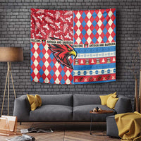 Antigua & Barbuda Cricket Christmas Tapestry Merry Xmas Falcons - Wonder Print Shop