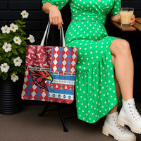 Antigua & Barbuda Cricket Christmas Tote Bag Merry Xmas Falcons - Wonder Print Shop