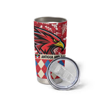 Personalized Antigua & Barbuda Cricket Christmas Tumbler Cup Merry Xmas Falcons - Wonder Print Shop