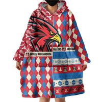 Personalized Antigua & Barbuda Cricket Christmas Wearable Blanket Hoodie Merry Xmas Falcons - Wonder Print Shop