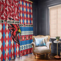Antigua & Barbuda Cricket Christmas Window Curtain Merry Xmas Falcons - Wonder Print Shop