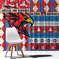 Antigua & Barbuda Cricket Christmas Window Curtain Merry Xmas Falcons - Wonder Print Shop