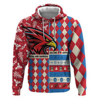 Personalized Antigua & Barbuda Cricket Christmas Zip Hoodie Merry Xmas Falcons - Wonder Print Shop