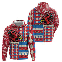 Personalized Antigua & Barbuda Cricket Christmas Zip Hoodie Merry Xmas Falcons - Wonder Print Shop