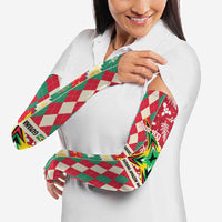 Personalized Amazon Warriors Cricket Christmas Arm Sleeves Guyana Merry Xmas - Wonder Print Shop