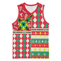 Personalized Amazon Warriors Cricket Christmas Basketball Jersey Guyana Merry Xmas - Wonder Print Shop