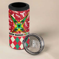 Personalized Amazon Warriors Cricket Christmas 4 in 1 Can Cooler Tumbler Guyana Merry Xmas - Wonder Print Shop