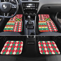Personalized Amazon Warriors Cricket Christmas Car Mats Guyana Merry Xmas - Wonder Print Shop