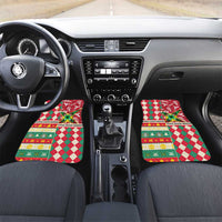 Personalized Amazon Warriors Cricket Christmas Car Mats Guyana Merry Xmas - Wonder Print Shop