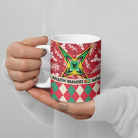 Personalized Amazon Warriors Cricket Christmas Ceramic Mug Guyana Merry Xmas - Wonder Print Shop