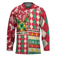 Personalized Amazon Warriors Cricket Christmas Hockey Jersey Guyana Merry Xmas - Wonder Print Shop