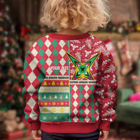 Personalized Amazon Warriors Cricket Christmas Kid Ugly Christmas Sweater Guyana Merry Xmas - Wonder Print Shop