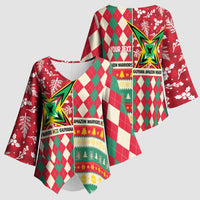 Personalized Amazon Warriors Cricket Christmas Kimono Sleeve Blouse Guyana Merry Xmas - Wonder Print Shop