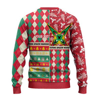 Personalized Amazon Warriors Cricket Christmas Ugly Christmas Sweater Guyana Merry Xmas - Wonder Print Shop