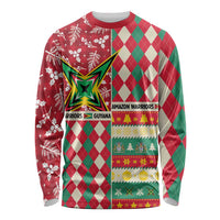 Personalized Amazon Warriors Cricket Christmas Long Sleeve Shirt Guyana Merry Xmas - Wonder Print Shop